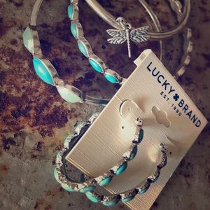 Lucky Brand Turquoise Earrings & Bracelets
